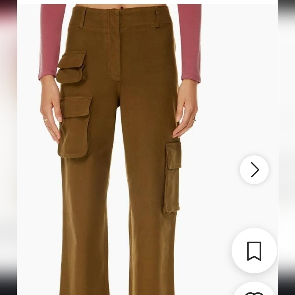 Aritzia Wilfred Free Picture Cargo Pants High Rise Wide Leg Gorpcore Size 12